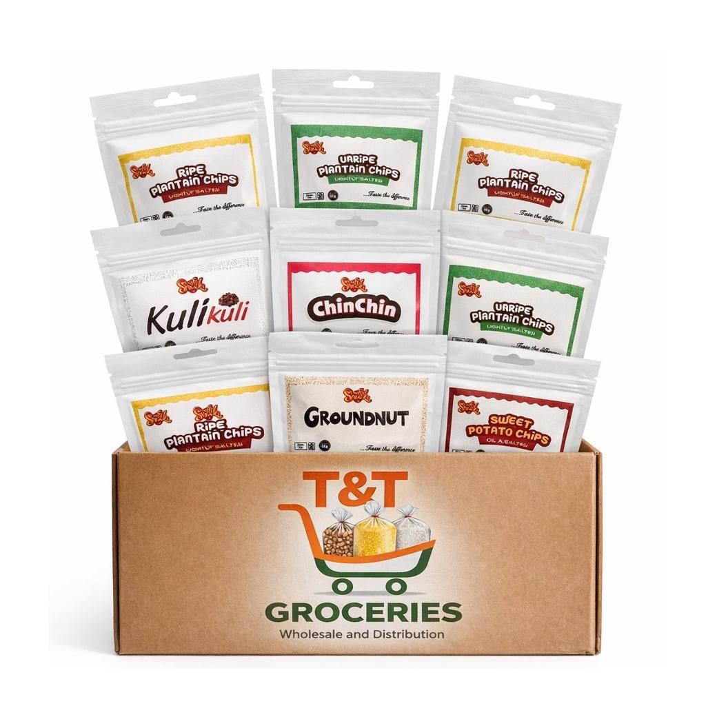 Snack Box – Variety Pack (Plantain Chips, Chin Chin, Kulikuli & More)